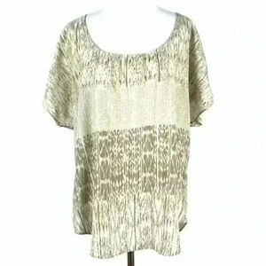 Calvin Klein jeans top large cream tan lightweight